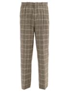 Matchesfashion.com Our Legacy - Straight-leg Checked Tweed Trousers - Mens - Brown Multi