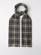 Isabel Marant - Dash Checked Wool-blend Scarf - Womens - Black White