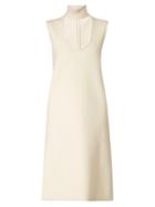 Matchesfashion.com Bottega Veneta - Scoop Neck Crepe Midi Dress - Womens - Ivory