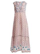 Matchesfashion.com Le Sirenuse, Positano - Astrid Kantha Shell Print Sleeveless Maxi Dress - Womens - Pink Print