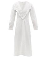 Isabel Marant Toile - Erna Broderie-anglaise Linen Midi Dress - Womens - White