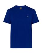 Matchesfashion.com Polo Ralph Lauren - Logo Embroidered Cotton T Shirt - Mens - Blue