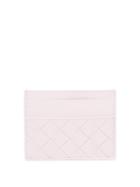 Bottega Veneta - Intrecciato Leather Cardholder - Womens - Light Pink