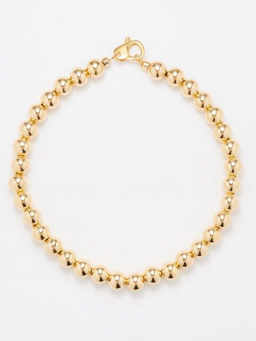 Joolz By Martha Calvo - Baller Beaded 14kt Gold-plated Necklace - Womens - Yellow Gold