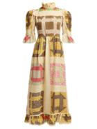 Matchesfashion.com Batsheva - Patchwork Print Cotton Dress - Womens - Multi