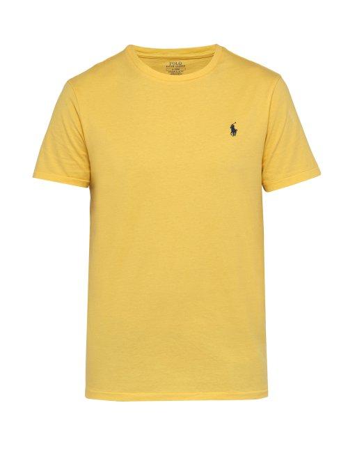 Matchesfashion.com Polo Ralph Lauren - Logo Embroidered Cotton T Shirt - Mens - Yellow