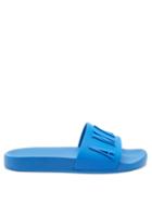 Amiri - Logo-embossed Rubber Slides - Mens - Blue
