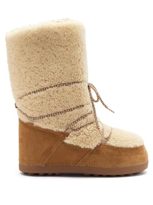 Matchesfashion.com Bogner - Cervinia Shearling And Suede Snow Boots - Womens - Tan White