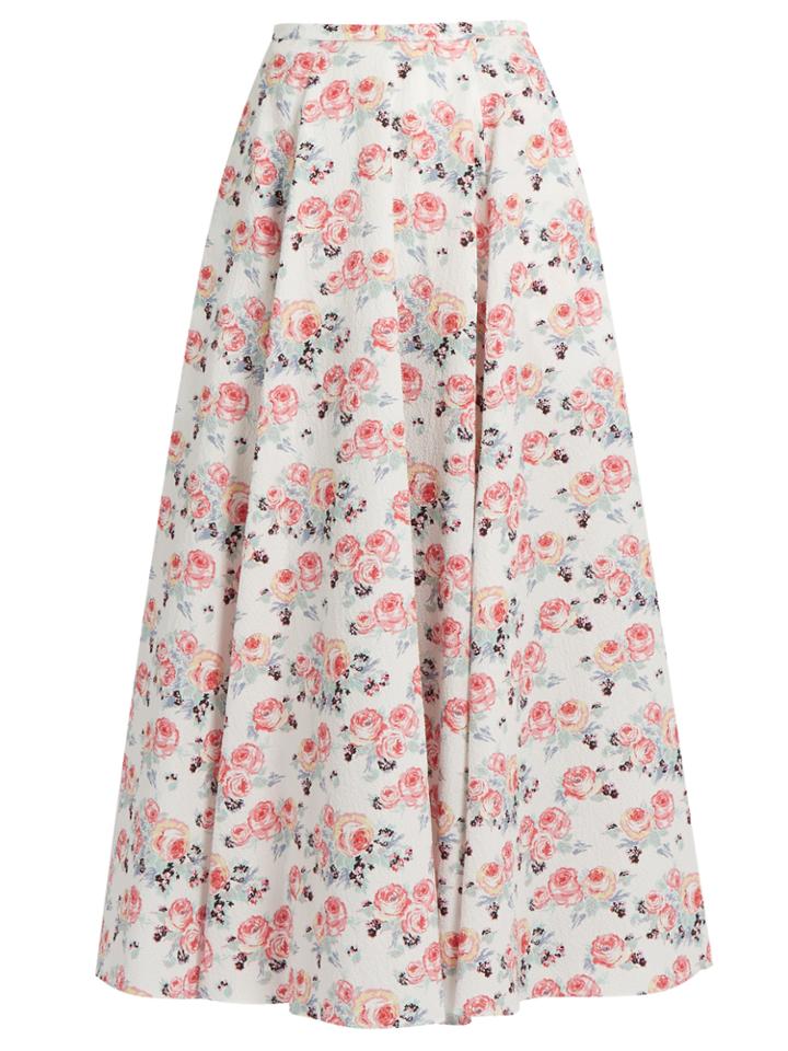 Emilia Wickstead Eleanor Floral-print Midi Skirt