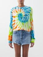 The Elder Statesman - Spiral Tranquility Tie-dye Cashmere Sweater - Womens - Blue White