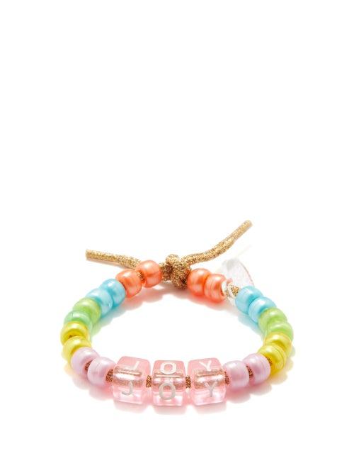 Lauren Rubinski - Joy Bead And Lurex Bracelet - Womens - Multi