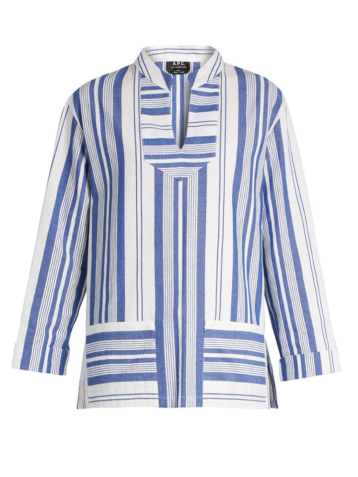 A.p.c. Tinos Striped Cotton Top