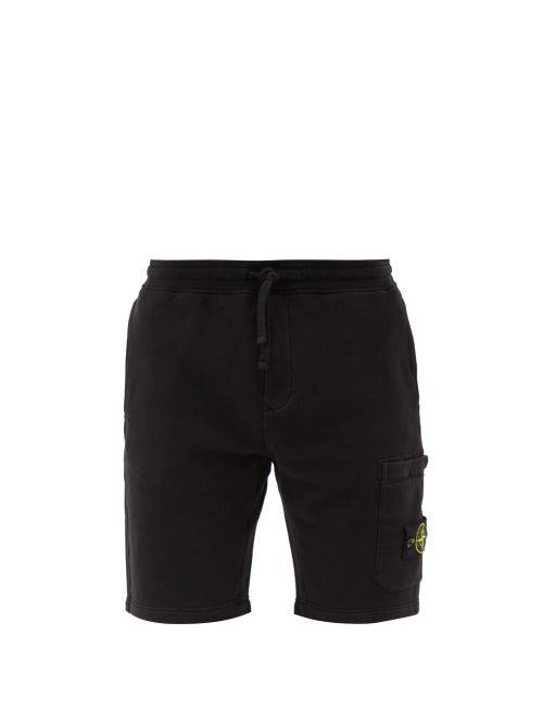 Matchesfashion.com Stone Island - Logo-patch Cotton-jersey Cargo Shorts - Mens - Black