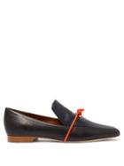Matchesfashion.com Malone Souliers - X Roksanda Celia Navy Knotted Leather Loafers - Womens - Navy Multi