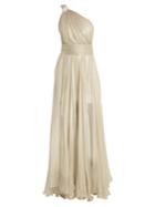 Maria Lucia Hohan Calista One-shoulder Silk-mousseline Gown