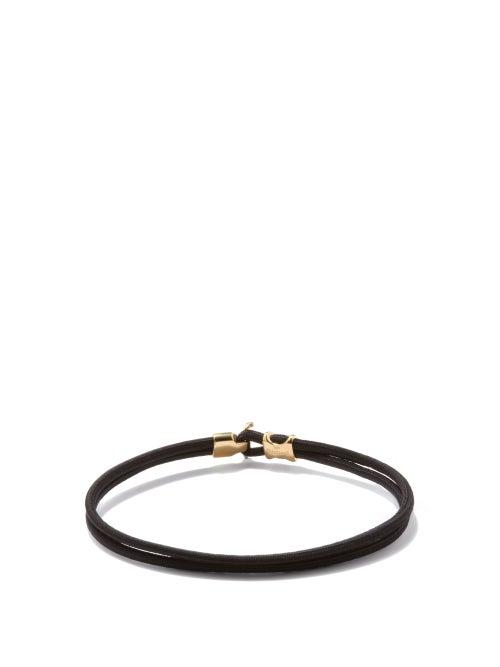 Miansai - Orson Gold-vermeil & Cord Bracelet - Mens - Black Gold