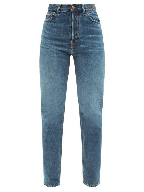 Chlo - Fade-wash Straight-leg Jeans - Womens - Light Denim