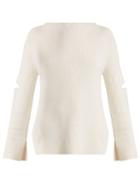 Matchesfashion.com Stella Mccartney - Boat Neck Split Back Wool Sweater - Womens - Cream