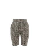Matchesfashion.com Balmain - Monogram-jacquard Wool-blend Cycling Shorts - Womens - Black White