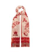 Etro - Floral-print Silk-chiffon Scarf - Womens - Red Multi