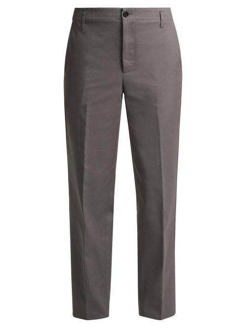 Matchesfashion.com Golden Goose Deluxe Brand - Straight Leg Cotton Chino Trousers - Womens - Dark Grey