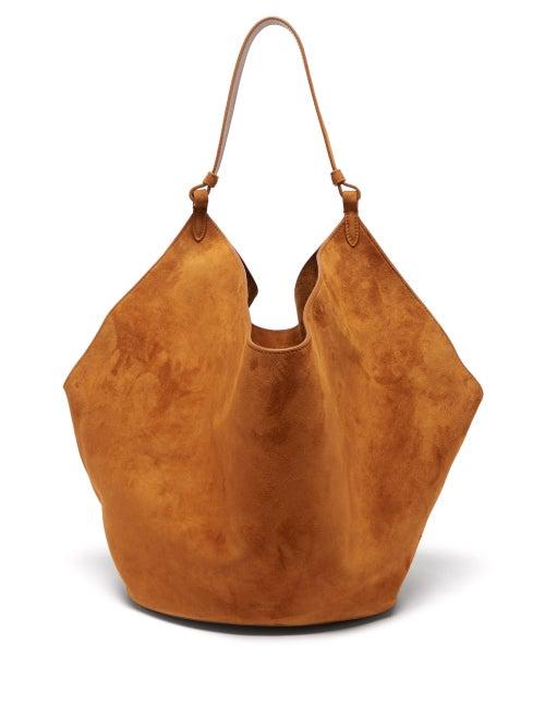 Khaite - Lotus Medium Suede Tote Bag - Womens - Tan