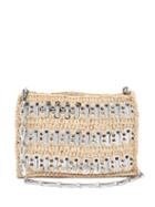 Matchesfashion.com Paco Rabanne - 1969 Nano Raffia And Chainmail Shoulder Bag - Womens - Silver Multi