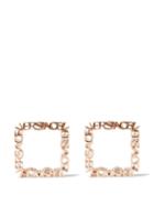 Versace - Logo Square Earrings - Womens - Gold