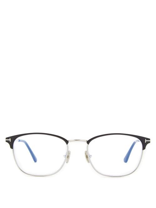 Tom Ford - Square Metal Glasses - Mens - Black