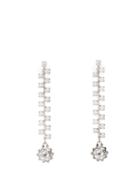 Matchesfashion.com Colville - Crystal Embellished Circular Drop Earrings - Womens - Silver