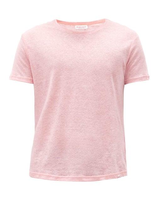 Matchesfashion.com Orlebar Brown - Ob-t Linen T-shirt - Mens - Pink