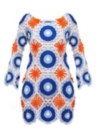 Matchesfashion.com My Beachy Side - Dreamcatcher Crochet Knitted Mini Dress - Womens - Blue