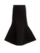 Matchesfashion.com Vika Gazinskaya - Trumpet Hem Jersey Skirt - Womens - Black