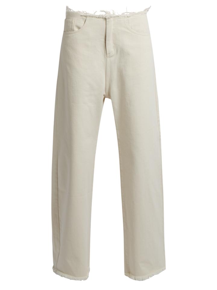 Marques'almeida Frayed-edge Wide-leg Jeans