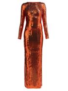 Matchesfashion.com Galvan - Adela Sequinned Gown - Womens - Bronze