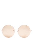 Linda Farrow Oversized Round-frame Rose-gold Plated Sunglasses