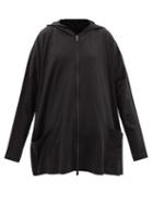 Eskandar - Zipped Pima Cotton-jersey Hooded Sweatshirt - Womens - Black
