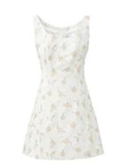 Matchesfashion.com Gioia Bini - Noemi Floral-brocade Dress - Womens - White Multi
