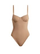 Matchesfashion.com Dos Gardenias - Love Button Underwired Swimsuit - Womens - Nude