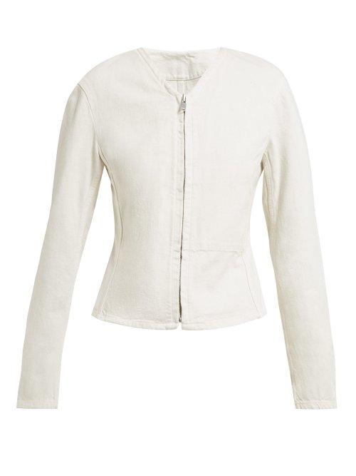 Matchesfashion.com Lemaire - Denim Zip Through Jacket - Womens - Ivory