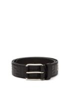 Matchesfashion.com Fendi - Logo Embossed Leather Belt - Mens - Black