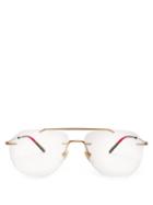 Matchesfashion.com Gucci - Aviator Optical Metal Glasses - Mens - Gold