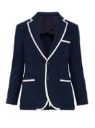 Matchesfashion.com Orlebar Brown - Edgar Cotton Blend Terry Towelling Blazer - Mens - Navy