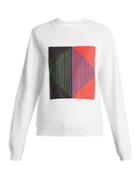 Matchesfashion.com Pswl - Logo Print Cotton Jersey Sweatshirt - Womens - White Multi