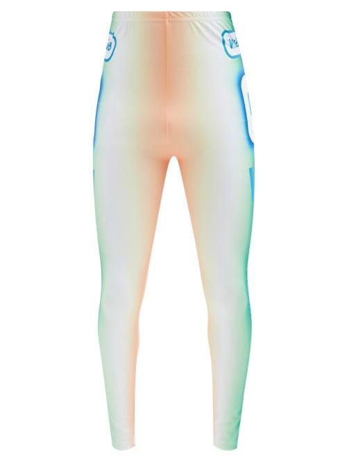 Matchesfashion.com Walter Van Beirendonck - Awake A New World Gradient Printed Leggings - Mens - Green Multi