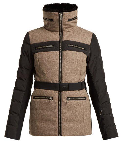 Matchesfashion.com Fusalp - Mina Contrast Panel Down Filled Ski Jacket - Womens - Beige Multi