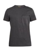 Berluti Crew-neck Leather-trimmed Cotton T-shirt