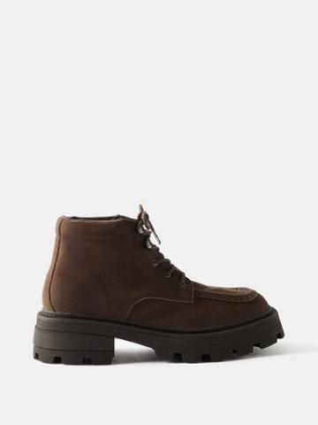 Eytys - Tribeca Lace-up Suede Boots - Mens - Brown