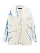 Matchesfashion.com The Elder Statesman - Tie-dye Cashmere Cardigan - Womens - Blue White