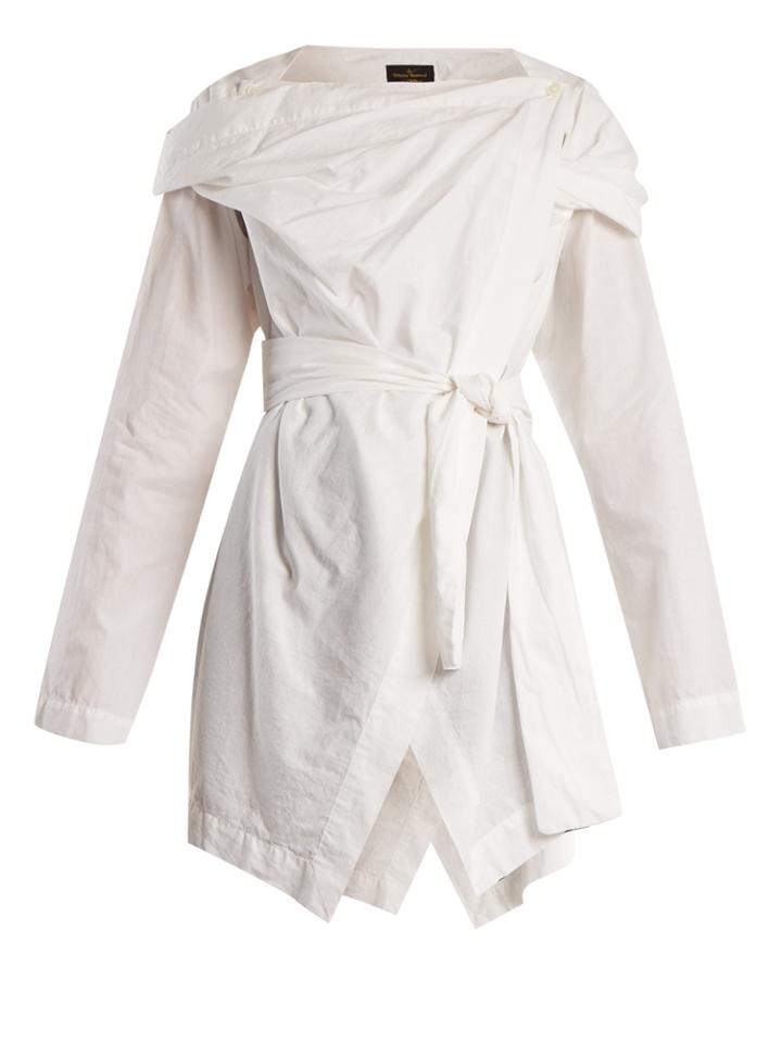 Vivienne Westwood Anglomania Square Tie-waist Cotton-poplin Shirt